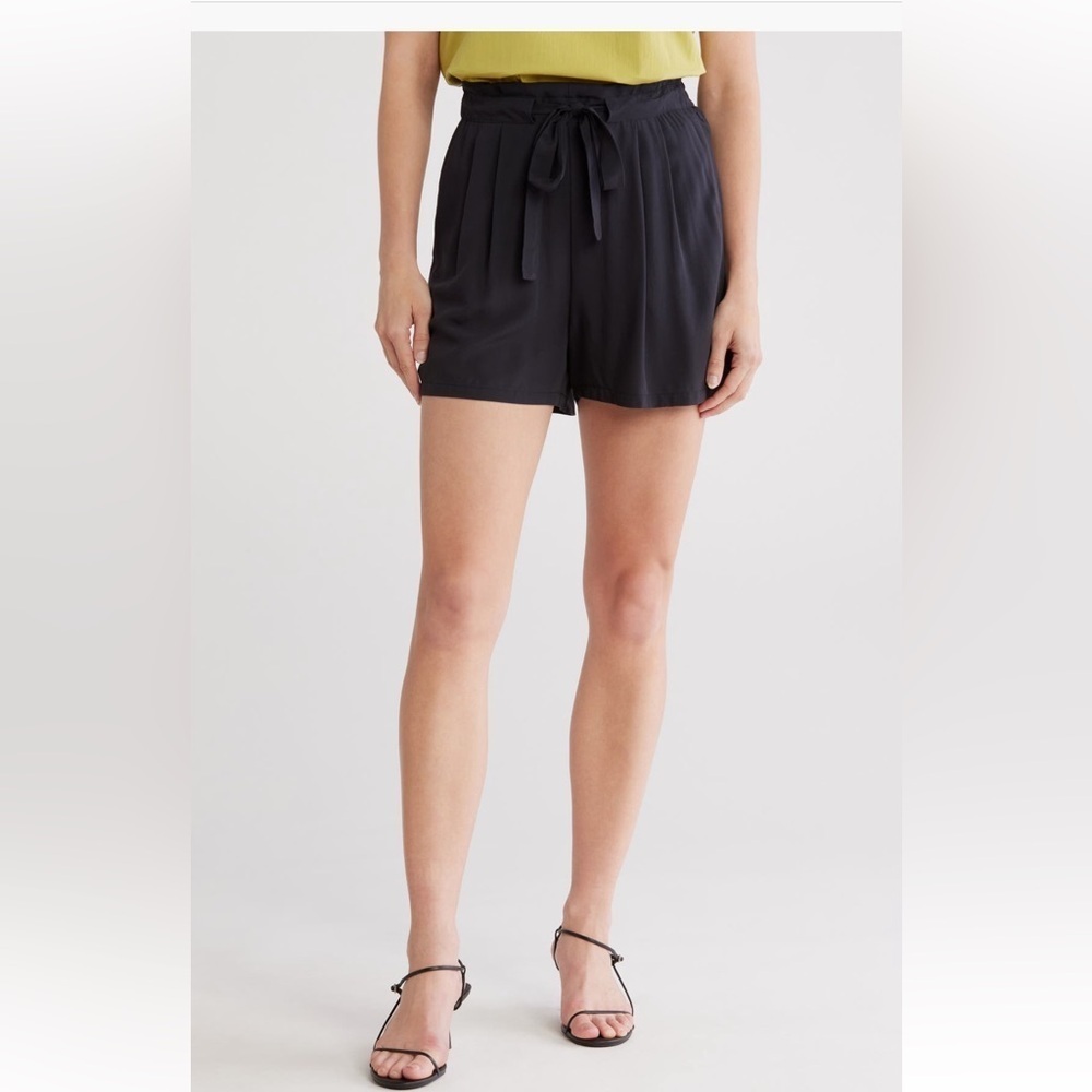 DR2 Black High-Waisted Tie-Waist Shorts Size XL NWT